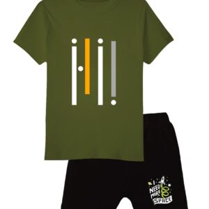 Boys & Girls Cotton Printed Tshirt And Shorts Combo