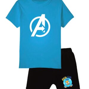 Boys & Girls Cotton Printed Tshirt And Shorts Combo